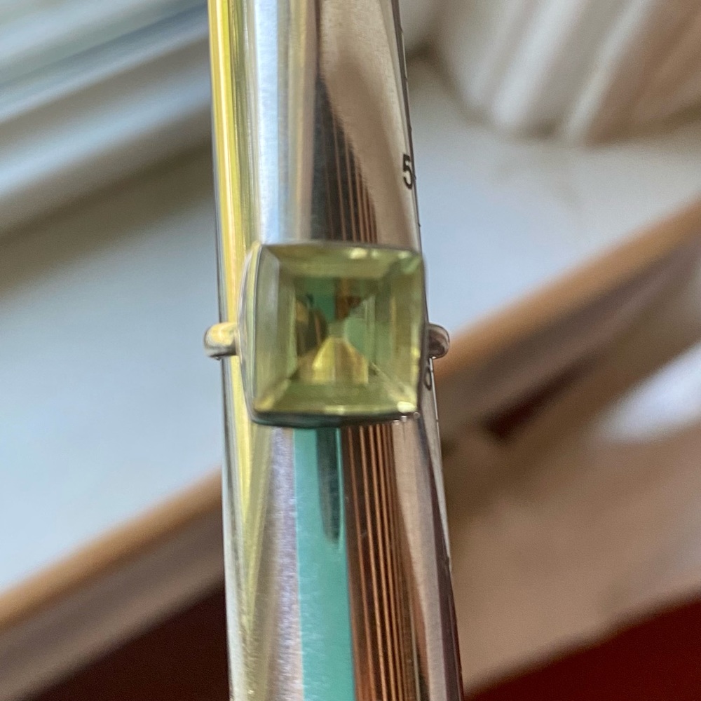 Sterling Yellow Stone Ring - image 7